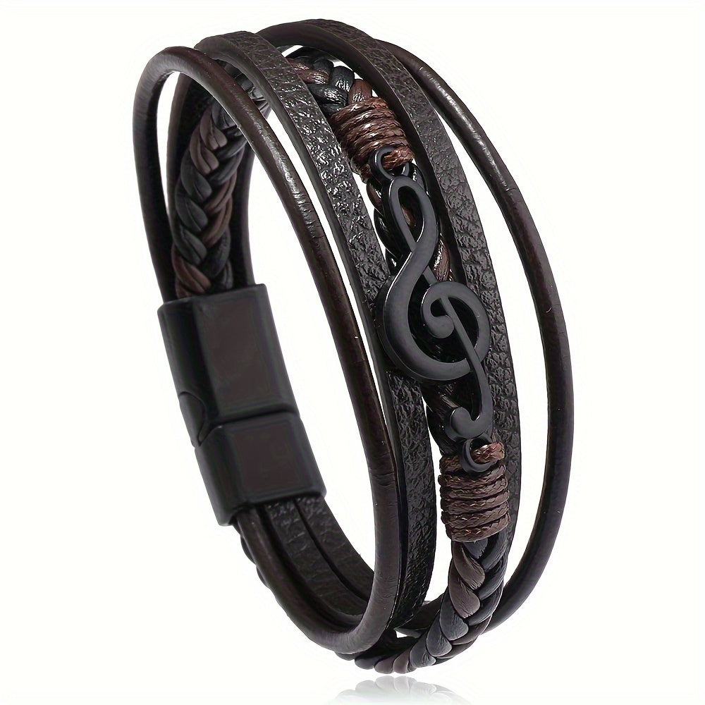 Pulseira de Couro - Clave de Sol