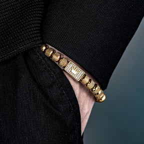 Pulseira Miçanga Metálica - Príncipe Herdeiro