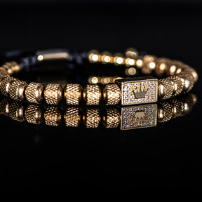 Pulseira Miçanga Metálica - Príncipe Herdeiro