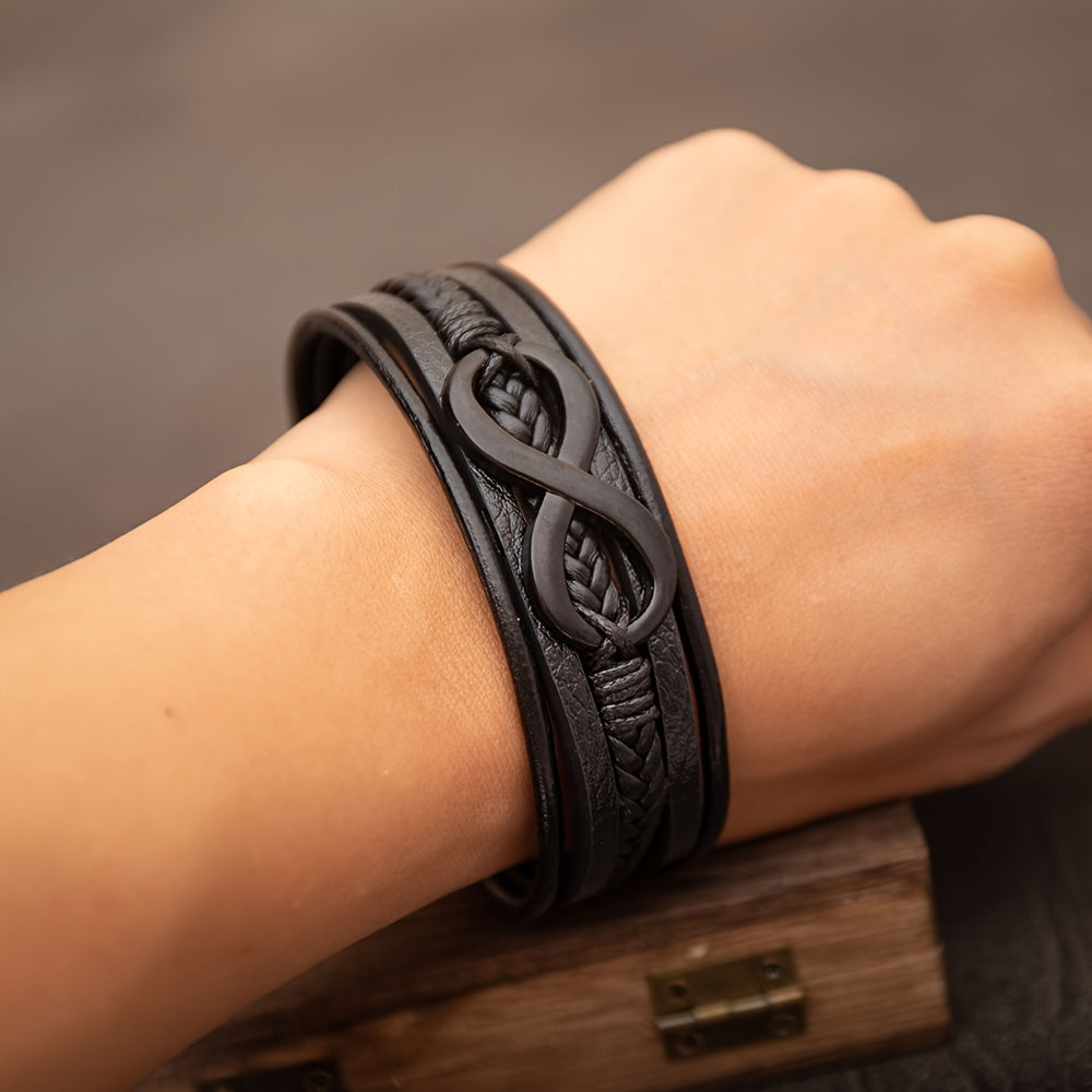 Pulseira de Couro Masculina - Infinidade