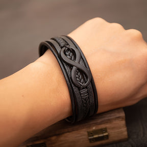 Pulseira de Couro Masculina - Infinidade