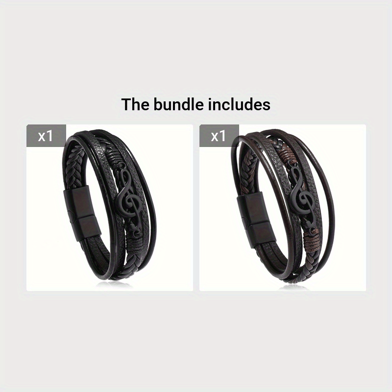 Pulseira de Couro - Clave de Sol