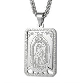 Colar Aço Inoxidável - Nossa Senhora de Guadalupe Prata