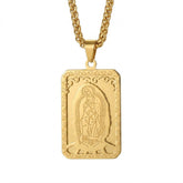 Colar Aço Inoxidável - Nossa Senhora de Guadalupe Dourado