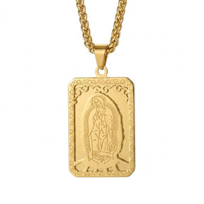Colar Aço Inoxidável - Nossa Senhora de Guadalupe Dourado